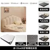 Estilo Crema Concha Cuero Genuino Luz de Cama Lujo Moderno Minimalista Cama Doble de 1.8m Dormitorio Principal Gama Alta Grande Suave Tapizado Cama de Boda