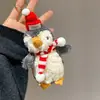 Pinguim de Pelúcia Curta Super Macio com Chapéu e Cachecol, Pingente de Pelúcia, Pingente de Bolsa, Brinquedo Pequeno, Pequeno Artigo para Venda em Barraca