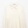 Comercio Exterior 2026 Primavera Nuevo Estilo Europeo y Americano Moda Femenina Casual Holgada Encaje Textura de Satén de Seda Camisa 2273604