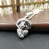 Pingente Vintage Esfinge Gato Dominador Colar Prata de Lei S925 Feminino Design Ins Prata Personalidade para Homens e Mulheres