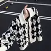 Suéter Cardigan Americano Fair Isle Argyle para Hombre Estilo Perezoso de Otoño Sensación Relajada Tejido Ropa de Abrigo con Solapas para Pareja