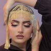 Amazon Nova Maquiagem Festa Strass Headwear Europeu e Americano Moda Performance Borla Cabelo Corrente Acessórios Para Cabelo corrente de cabelo
