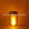 Criativo transfronteiriço solar tampa de pote Mason lâmpada LED simulação de chama lâmpada de garrafa Mason para exterior decoração de pátio de jardim