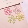 Acrílico Transparente Colorido Flor Recortada Furo Reto DIY Feito à Mão Bolsa de Contas Chaveiro de Celular Acessórios de Joias