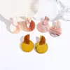 2026 Novos Brincos de Acrílico Estilo Ins Versáteis Elegantes Tarrachas de Orelha Femininas Moda Simples Acessórios de Orelha Design de Nicho