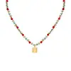 Collar artístico con colgante de piedra ojo de gato estilo retro francés para mujer, moderno, de lujo ligero, alta gama, versátil para otoño e invierno, cadena para suéter