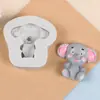 Molde de Silicone para Decoração de Bolo Mousse Fondant de Chocolate Cozimento Animal de Desenho Animado Sabonete de Banho Infantil