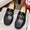 Mocasines para Hombre Piel de Vaca Brillante Slip-On Casuales Zapatos de Cuero Europeos Británicos Suela Gruesa Hebilla de Caballo Formal de Negocios Zapatos para Hombre