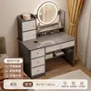 Tocador Habitación Simple Moderno Nuevo Estilo 2025 Lujo Ligero Gama Alta Tocador Habitación Principal Escritorio Gabinete de Almacenamiento Integrado