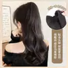 Peruca de Rabo de Cavalo Longo para Mulheres, Rabo de Cavalo Alto com Presilha, Semelhante a Cabelo Humano Realista, Ondas Grandes, Peruca Tendência Outono e Inverno, Tranças de Aparência Natural