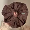 Goma de Pelo Oversize de Zhao Lusi para Mujer, Lazo de Pelo Retro de Gama Alta para Otoño e Invierno, Cuerda para el Pelo Floral de Estilo Perezoso