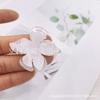 Aretes de halo de flor acrílico retro francés, aretes de doble temperamento, aretes de temperamento exagerado, joyería DIY