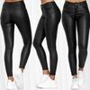 2023 nueva estación independiente ropa de mujer europea y americana Amazon wish pantalones casuales leggings comercio exterior pantalones de cuero PU en stock