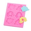 Molde de Fondant para Pastel Molde de Arcilla Molde de Pegamento Molde de Chocolate Molde de Silicona de Dibujos Animados Nube Arcoíris