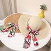 Sombrero de paja de verano con ala grande para el sol, floral, pequeño, fresco, sombrero para el sol, protector solar, sombrero para el sol para mujer, sombrero de viaje para vacaciones en la playa
