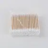Cotonetes, Hastes de Bambu, Cotonetes Descartáveis, 7,5 cm, Pacote com 100 Cotonetes, Cotonetes de Ponta Dupla, Cotonetes de Maquiagem para Uso Doméstico Atacado