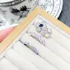 Anillo Abierto de Flor de Zircón con Goteo de Aceite Esmaltado de Diseñador Único para Mujer, Anillo Versátil Apilable de Moda Dulce y Fresco