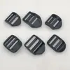 Fivela de Mochila Plástico Preto Fivela de Ajuste Trapezoidal Pom Mochila Bolsa Escolar Fivela de Cinto Plano Quatro Velocidades Botão de Rede