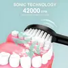 Cepillo de dientes eléctrico sónico de 6 velocidades transfronterizo para parejas, portátil para viajar, cerdas suaves, impermeable, recargable por USB, limpieza inteligente
