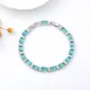 Acessórios de Verão Multicor, Pulseiras Simples de Zircônia Que Não Desbotam, Joias Femininas, Joia de Mão com Zircônia Colorida, Atacado em Estoque