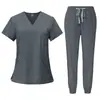 Trajes de quirófano de secado rápido para hombres y mujeres, ropa de trabajo para personal médico, conjunto de dos piezas, trajes de quirófano para hospital de mascotas, transpirables