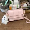 Bolsas Tejidas de Moda de Nicho Transfronterizas Bolsos de Mano para Mujer 2026 Nuevo Bolso Cuadrado Pequeño Versátil Elegante Bolso de Hombro Cruzado