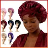 Amazon Venta al por mayor Transfronteriza Gorro de Noche de Satén Pañuelo para la Cabeza Lazo Cinta de Alta Elasticidad Sombrero para Mujer Imitación de Seda Gorro para el Cuidado del Cabello