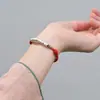 Pulsera de Bambú de Plata de Ley 999 para Hombres y Mujeres Estilo Guofeng para Pareja Cuerda de Mano para Chicos de la Orilla Examen de Ingreso de Posgrado Regalo de Cumpleaños