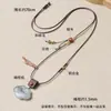 Cordão de pingente trançado feito à mão, primorosamente trabalhado, combinado com um lindo pingente de jade Hetian, moderno e ajustável