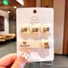 Clip para el cabello de lana de cordero coreano de otoño e invierno para mujer, clip para el cabello de dibujos animados de oso de amor, clip para el cabello para flequillo y cabello suelto, accesorios para el cabello geométricos lindos