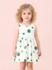 Estilo Verão Novo Amazon Transfronteiriço Vestido Princesa Menina Sem Mangas Bolinhas Laço nas Costas Vestido Fashion