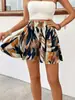 En Stock 2026 Falda Corta Estampada de Cintura Alta Línea A Europea y Americana con Cordón, Falda Shorts de Moda Casual Adelgazante