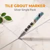 Plumón sellador para azulejos de cerámica y baldosas de piso, sellador especializado que cambia de color, herramienta de construcción, plumón reparador de color para juntas, plumón de retoque de color para muebles de secado rápido