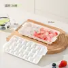 Molde para Cubitos de Hielo de Grado Alimenticio Fabricante de Hielo Doméstico de Cocina Caja de Hielo de Doble Capa de Plástico Fácil de Desmoldar Contenedor de Almacenamiento de Hielo