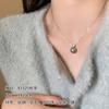 Collar combinable para mujer, diseño de nicho, cadena de clavícula de lujo ligera de alta gama, cadena de cuello con lazo, colgante para novia estudiante
