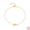 Prata Esterlina S925 Cruz de Diamante Europeia e Americana Pulseira de Moda Pessoal Joias Japonesas e Coreanas Acessórios de Pulseira Elegantes de Luxo Leve