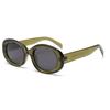 D5022 Gafas de Sol Polarizadas Retro Ovaladas de Moda Callejeras ins Celebridad de Internet Borde Grueso Verde Gafas de Sol Modernas