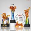 Trofeo de Cristal de Vidrio Año del Dragón 2025 Personalizado Creativo Dragón del Zodíaco Aniversario de Empresa Empleado Destacado Reunión Anual Personalización