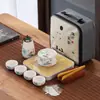 Juego de Té Portátil para Viaje Tetera Ding Kiln Gaiwan Taza de Té Bandeja de Té Taza Rápida Logo de Empresa Regalo Souvenir Juego de Té