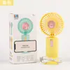 Novo Mini Ventilador de Mão Portátil USB Pequeno Carregável Vento Forte com Suporte para Celular para Casa