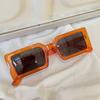 Color Té con Leche Retro Estampado Leopardo Europeo y Americano Dulce Y2K Cool Picante Naranja Gafas de Sol para Mujer Estilo Hong Kong Sesión de Fotos Callejera Gafas de Sol con Protección Solar