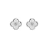 216 aretes de trébol de cuatro hojas tachonados estilo minimalista para mujer plata de ley S925 personalidad nicho temperamento amor aretes de plata al por mayor