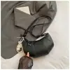 2026 Versión Coreana Nuevo Estilo Piel Suave de PU Color Sólido Bolso Croissant Nicho de Moda Tendencia Personalizada Hombro Único Cruzado Bolso Dumpling