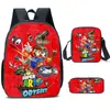 Mochila de Liberación Rápida Transfronteriza de Dibujos Animados de Mario para Estudiantes de Primaria y Secundaria Bolsa Escolar de Tres Piezas Mochila Bolso de Hombro Estuche para Lápices Venta al por Mayor