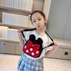 Nuevo Monedero de Corazón Lindo de Mickey para Niña de Jardín de Niños Rojo de Lona para Niños de Dibujos Animados Mochila Pequeña
