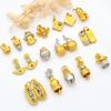 Oro antiguo italiano 8k estrella luna bodhi diamante maza cuentas sueltas espalda nube doble tallado incrustado piedra accesorios colgante