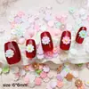 Novas Decorações de Unhas Florais Dopamina Color-Blocked, Acessórios de Unha e Cabelo Estilo Fresco Cor Pura, Acessórios de Resina DIY