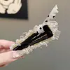 Elegante Pinza para el Cabello de Perla Pinza Bb Lazo de Encaje Pinza Lateral 2026 Nuevo Dulce Versátil Pasador Accesorio para el Cabello