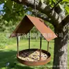 Casa de pájaros colgante estilo rústico transfronterizo Alimentador de pájaros