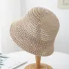 Chapéu de pescador estilo coreano feminino, chapéu pequeno de verão com protetor solar, estilo coreano, estilo japonês, chapéu de balde oco, moda verão